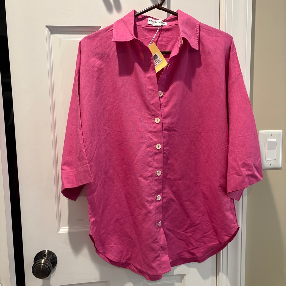Charlie Holiday Harlow Oversized Shirt - Size 4